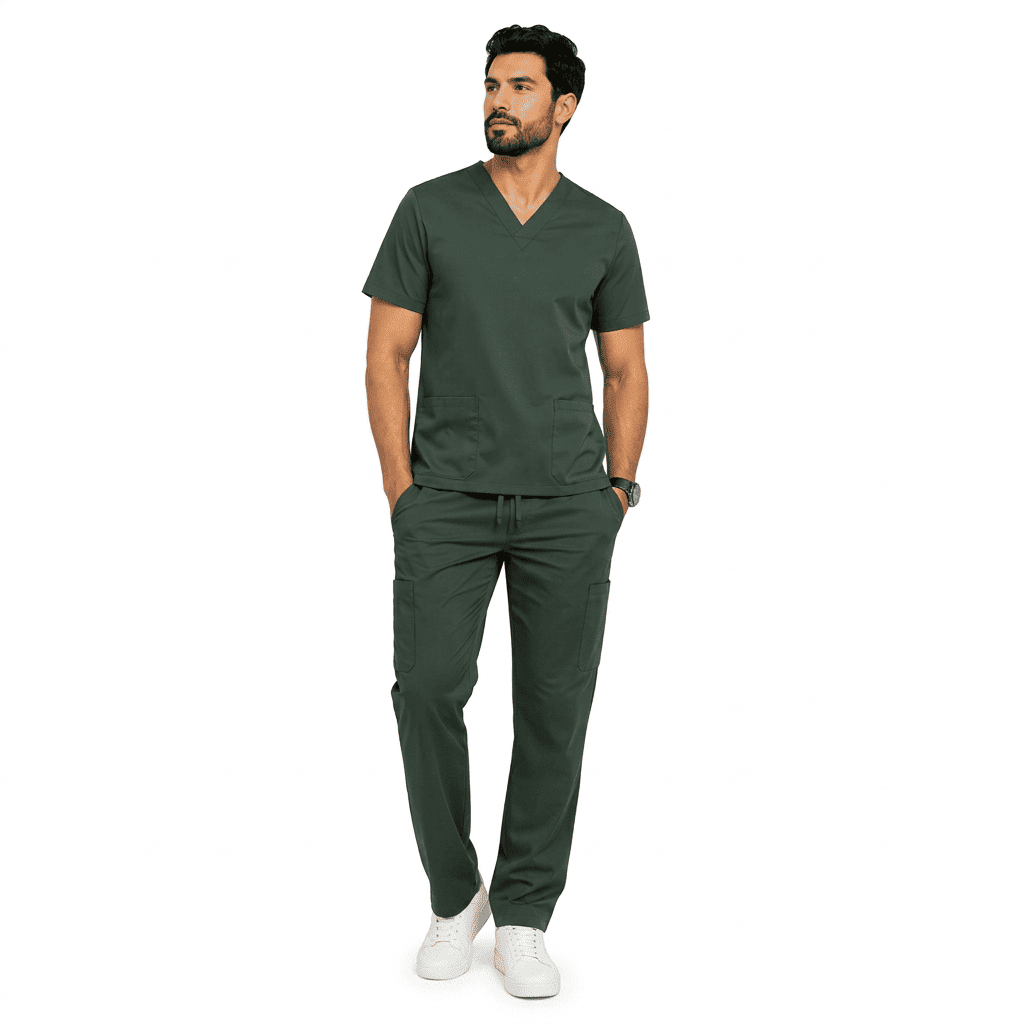 Scrub Masculino – Conjunto Pijama Cirúrgico Decote V com Calça Cargo - Image 5