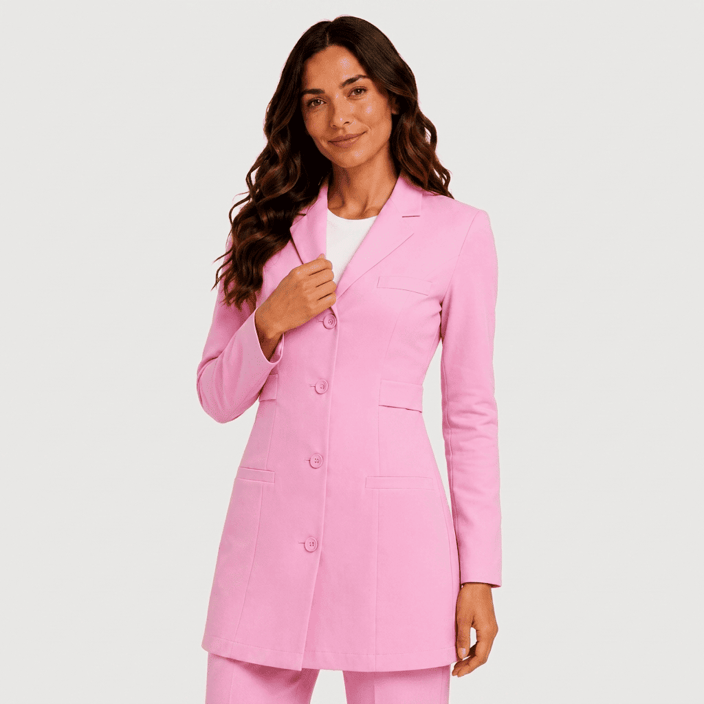 Jaleco Feminino Elegance – Gola Tradicional Acinturado - Image 3